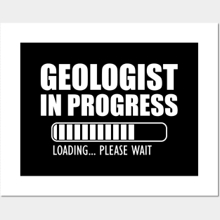 Geologist in progress loading w Posters and Art